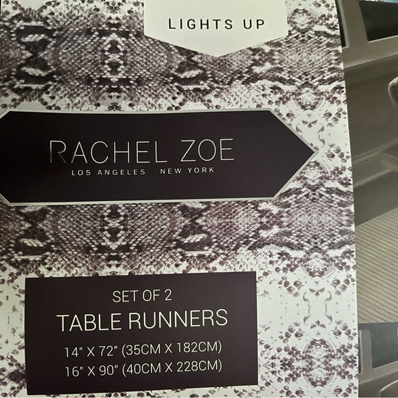 COPY - Rachel Zoe two table runners one lights up with spiders the other black … - Picture 6 of 8